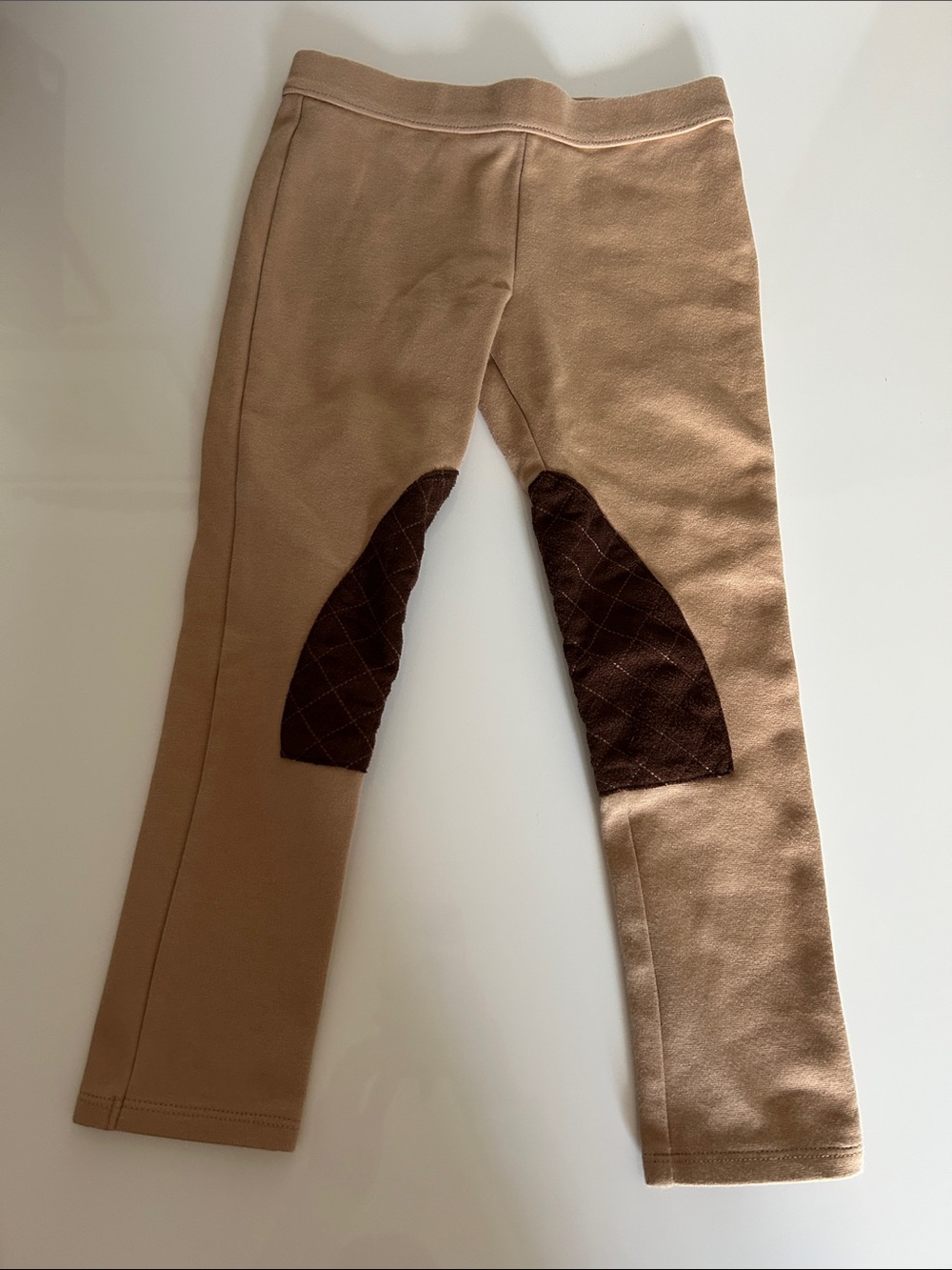 Janie and Jack Leggings ( riding pants) Dark Brown Quilted Knee Patches size 6